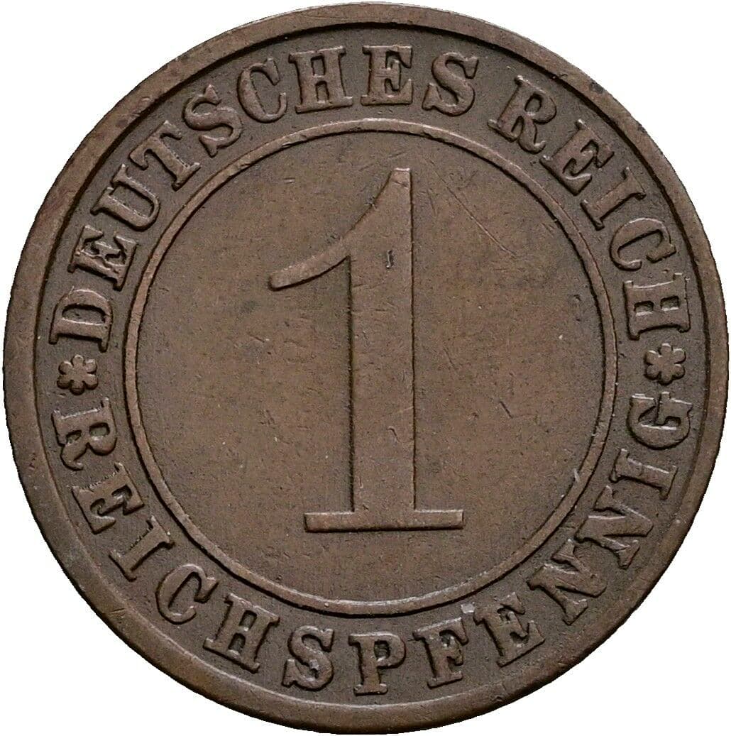 1 Reichspfennig 1925 J – Vorderseite