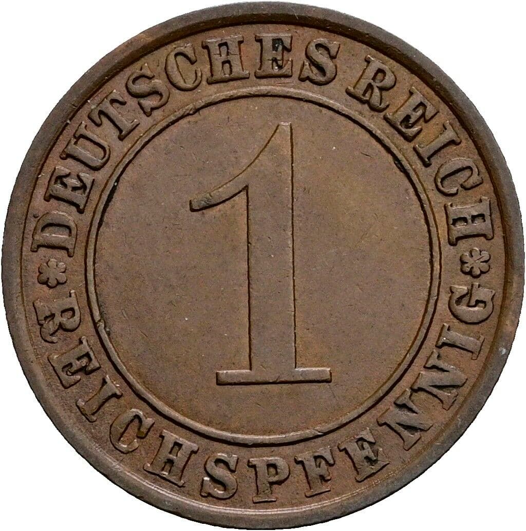 1 Reichspfennig 1932 A – Vorderseite