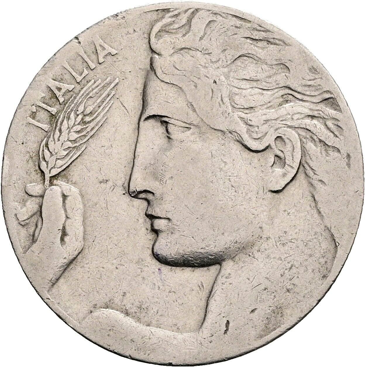 20 Centesimi Vittorio Emanuele III. 1900-1946 1910 – Vorderseite