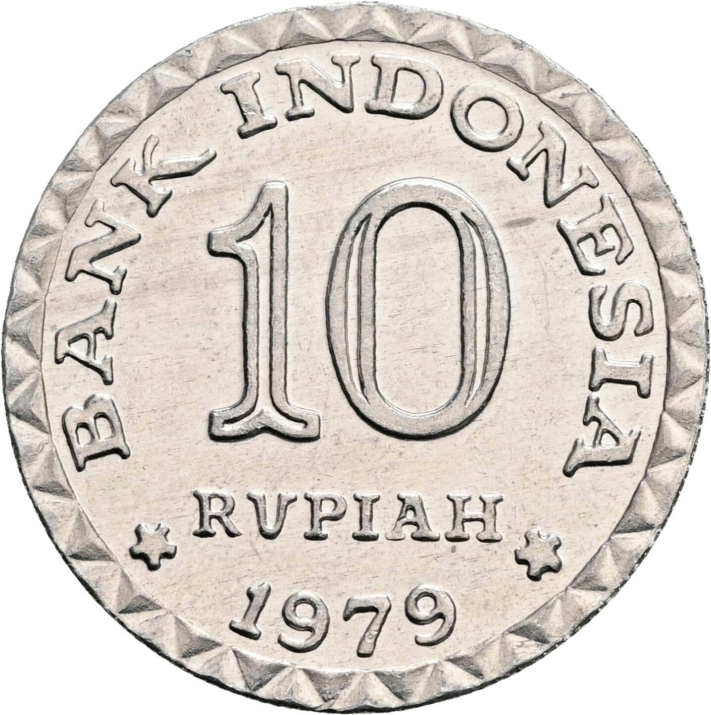 10 Rupiah 1979 – Vorderseite