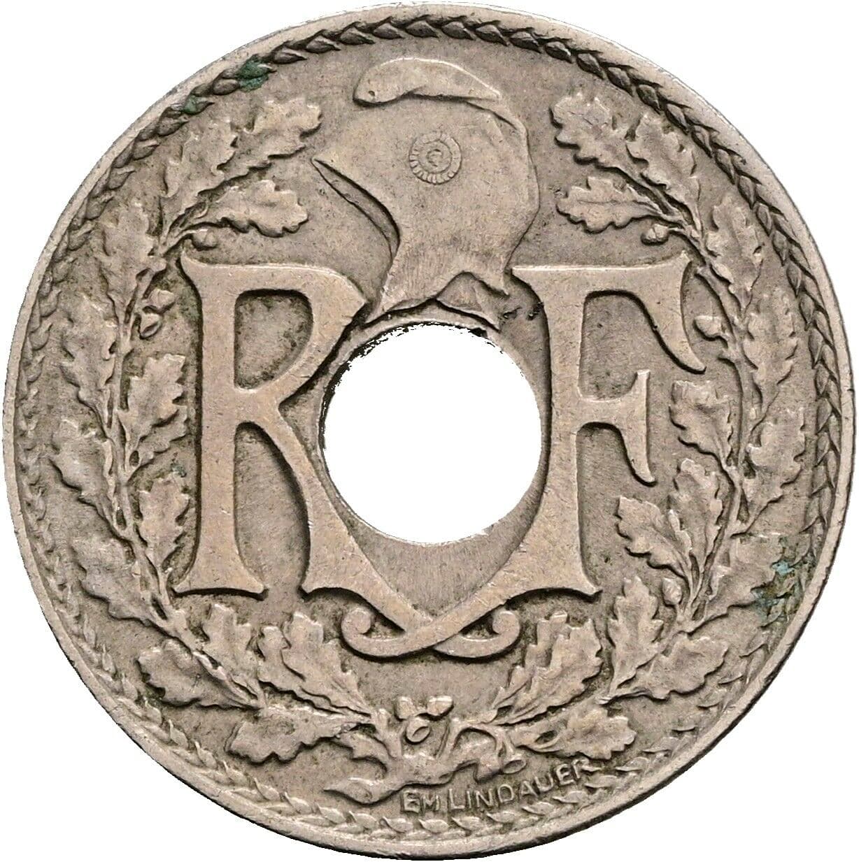 10 Centimes 1920 – Rückseite