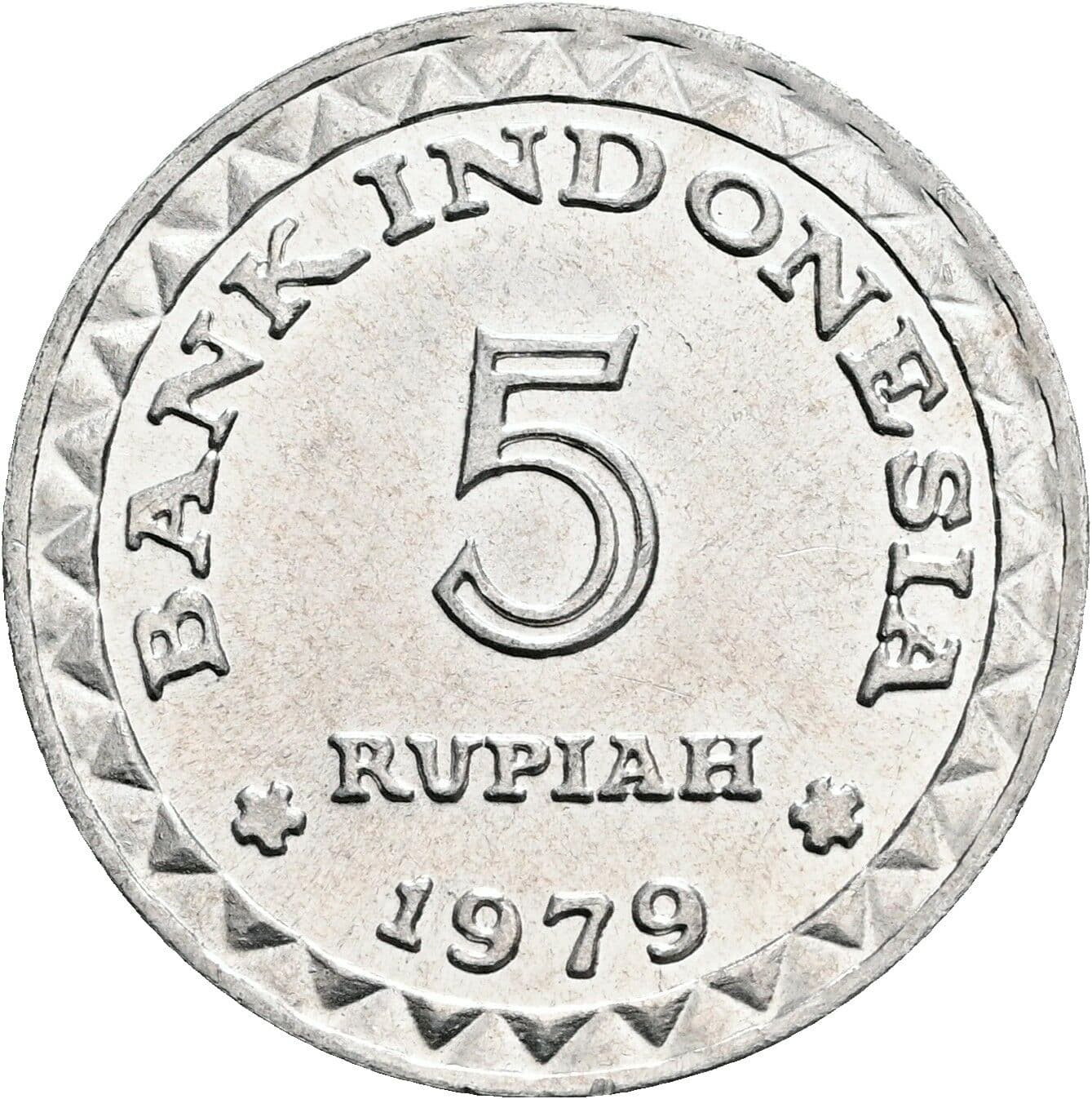 5 Rupiah 1979 – Vorderseite