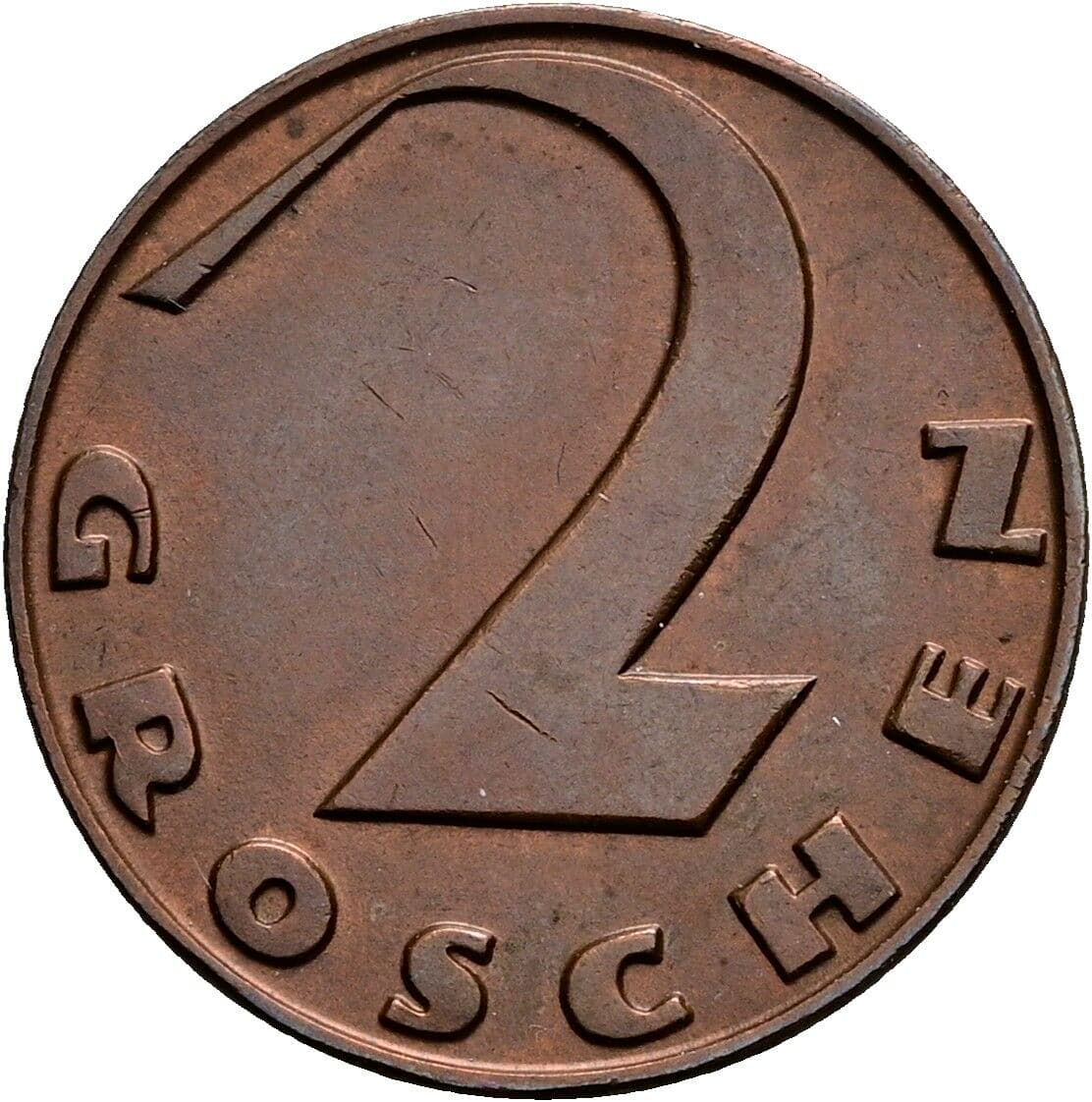 2 Groschen 1929 – Vorderseite
