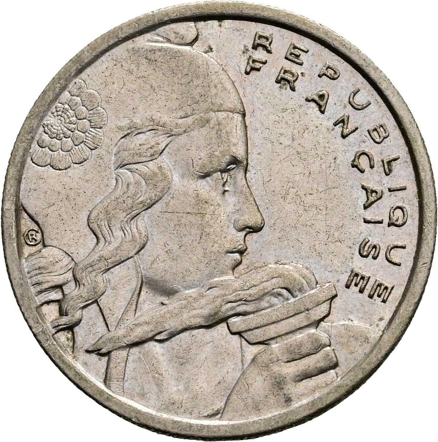 100 Francs 1955 B – Rückseite