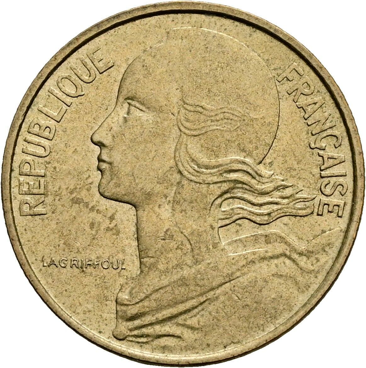 10 Centimes 1968 – Vorderseite