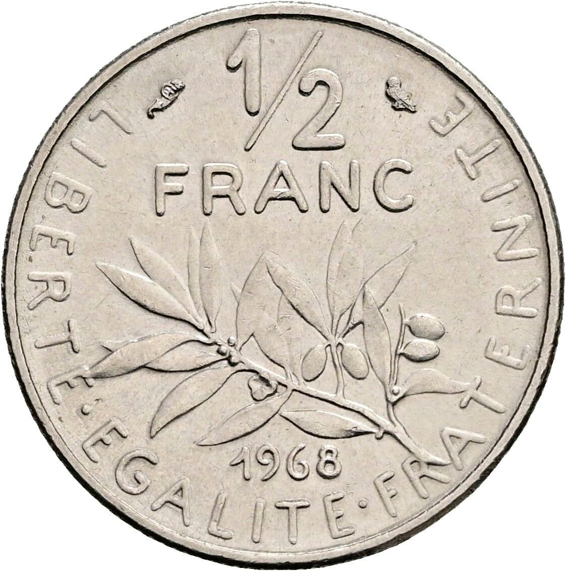 1/2 Franc 1968 – Vorderseite