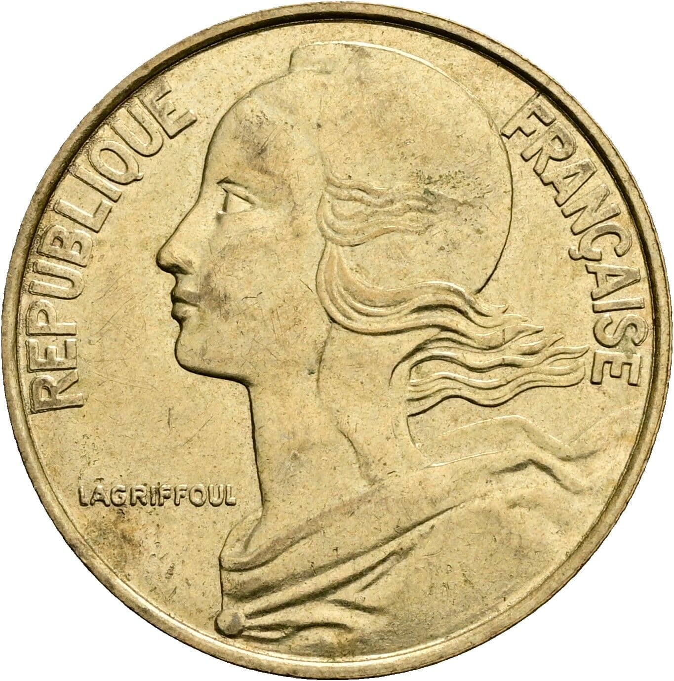 20 Centimes 1995 – Rückseite