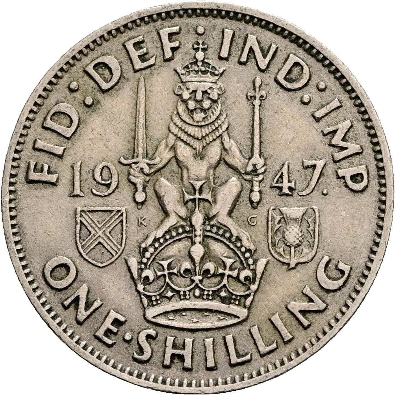 1 Shilling George VI. 1936-1952 1947 – Rückseite
