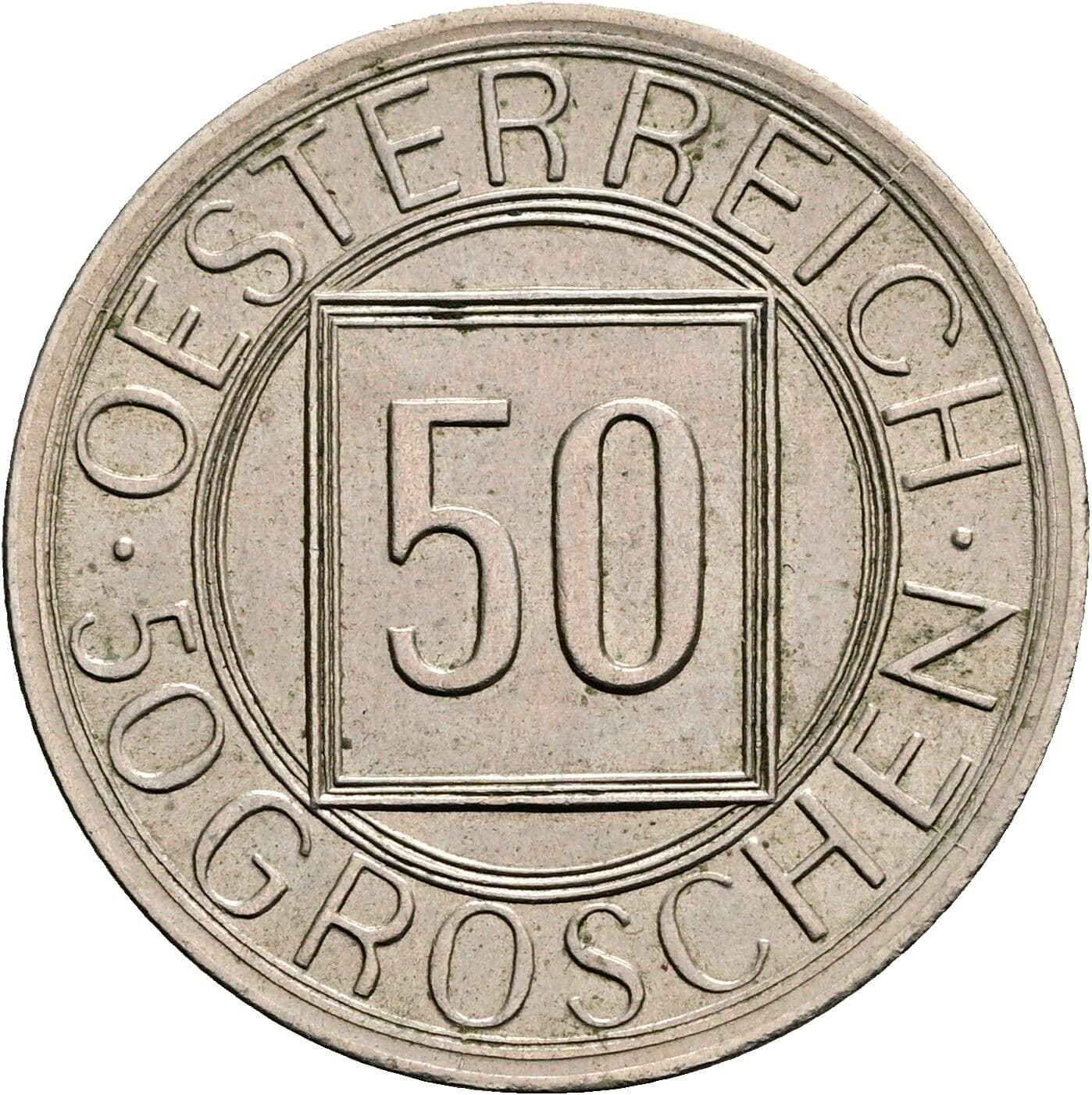 50 Groschen 1934 – Vorderseite