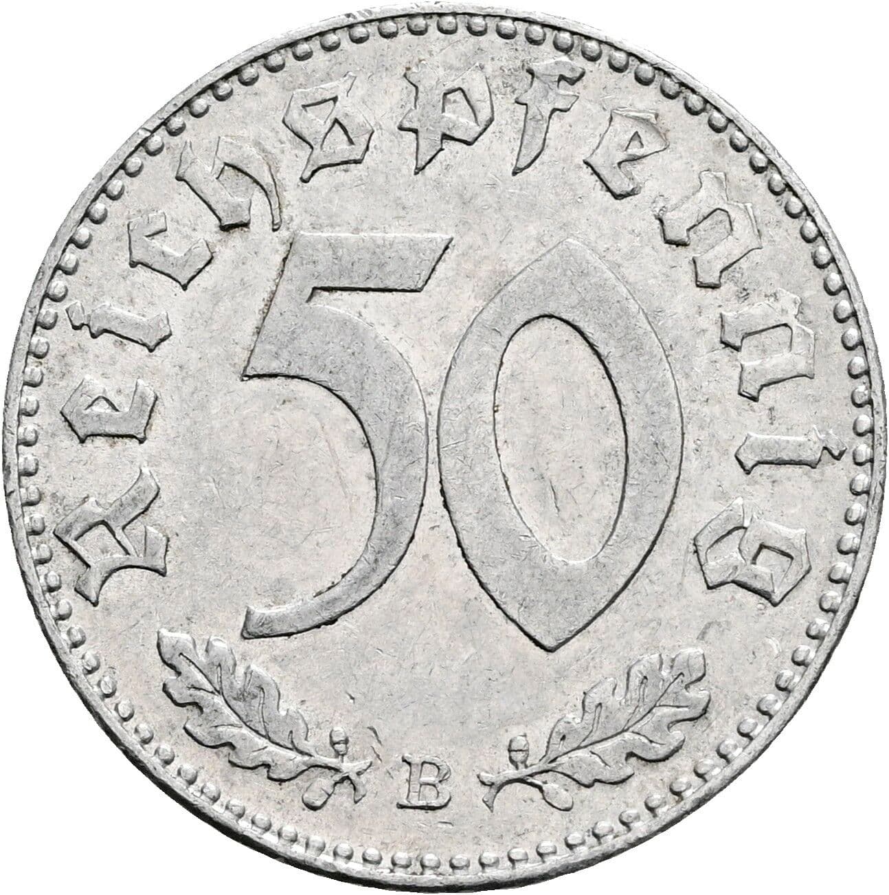 50 Reichspfennig 1944 B – Vorderseite