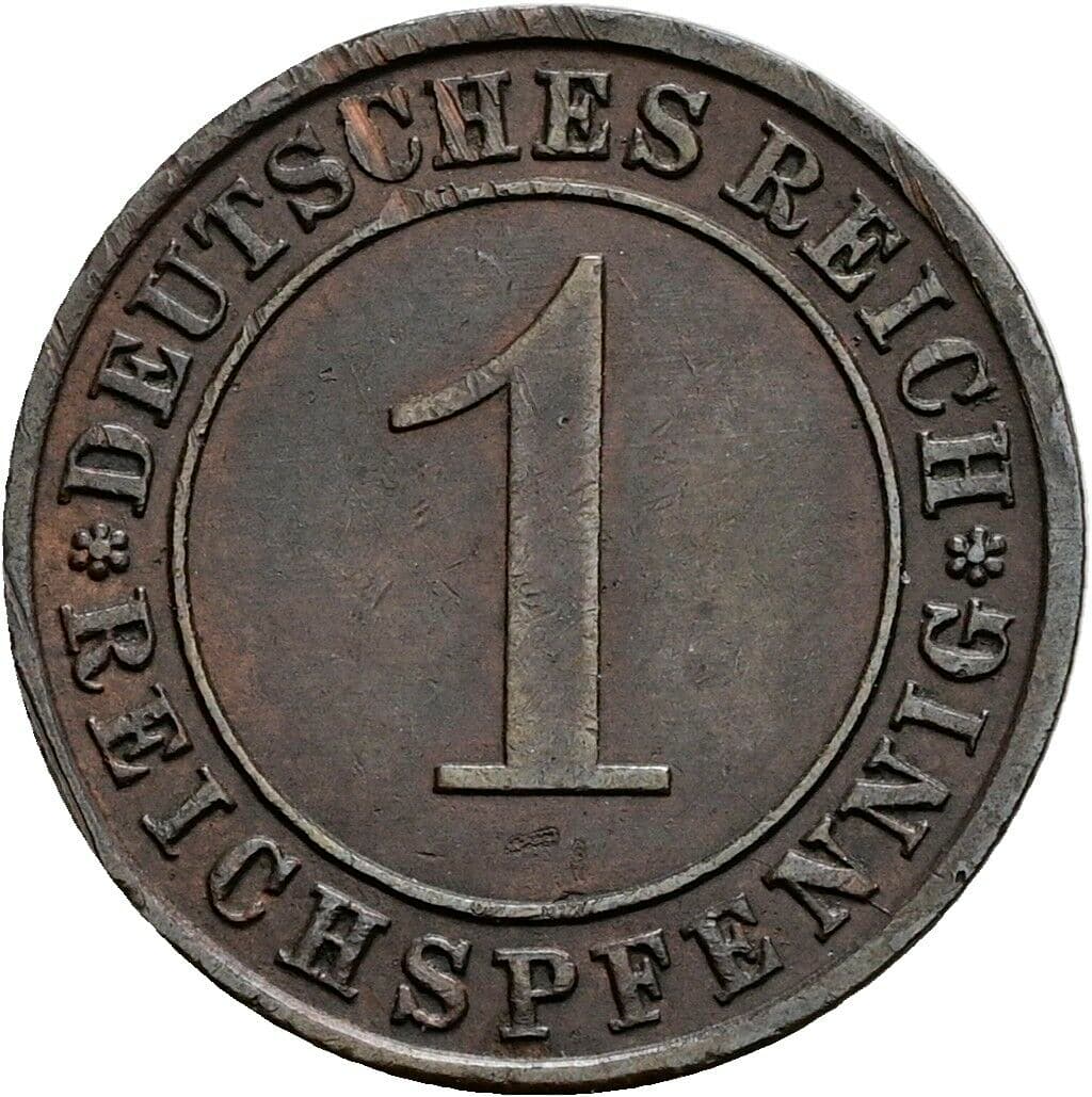 1 Reichspfennig 1934 A – Vorderseite