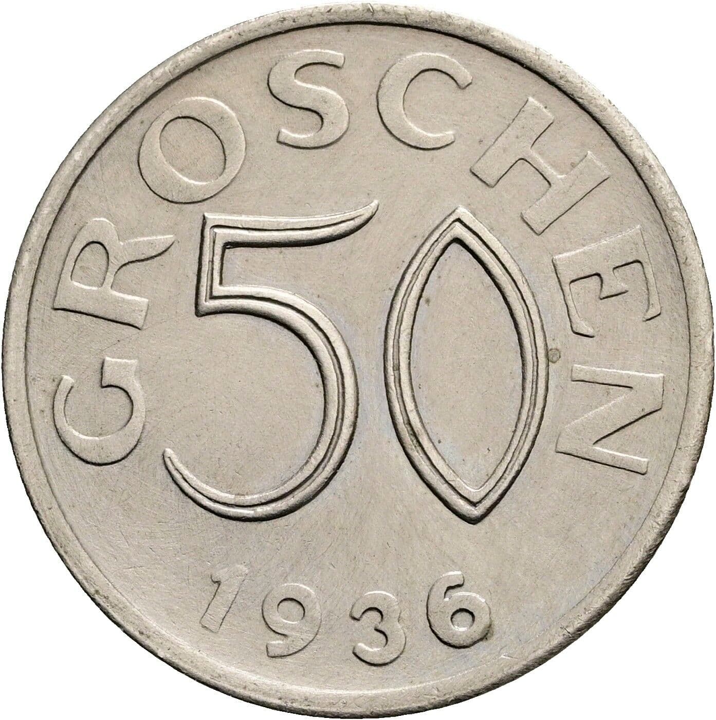 50 Groschen 1936 – Vorderseite