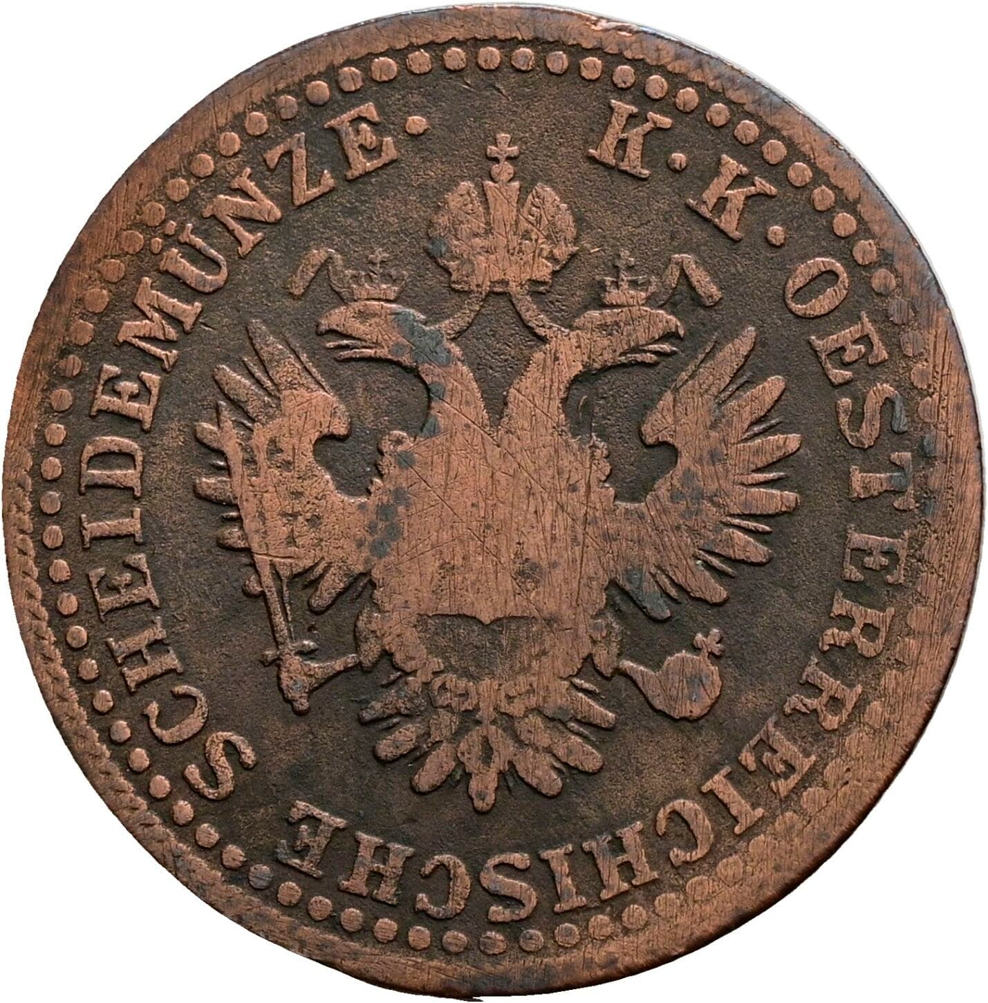 2 Kreuzer Franz Joseph I. 1848-1916 1851 A, Wien – Rückseite