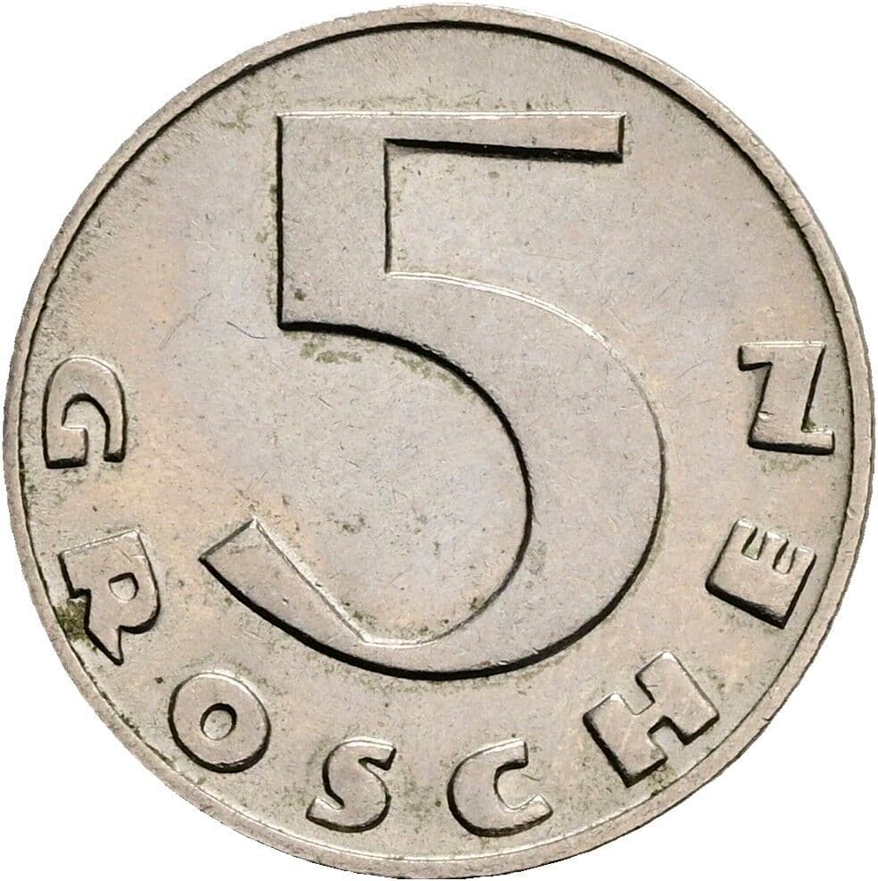 5 Groschen 1937 – Vorderseite