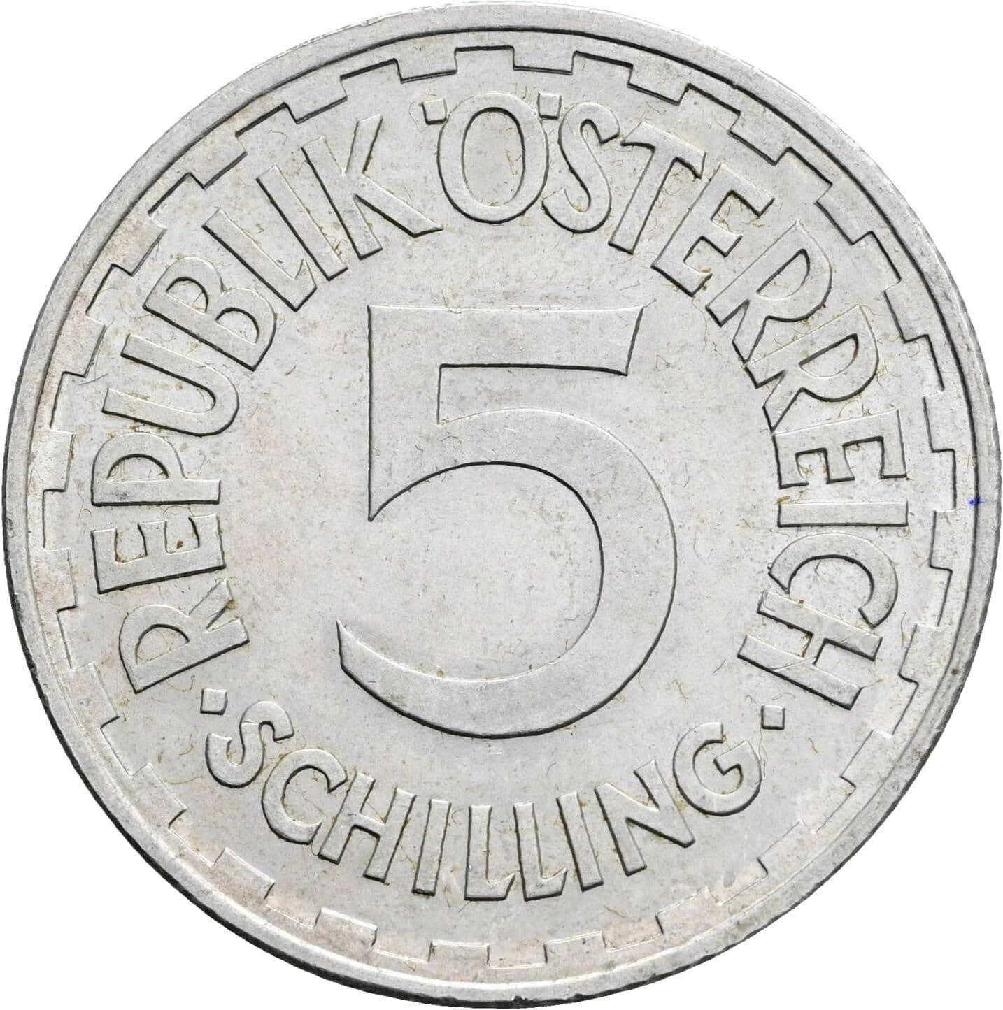 5 Schilling 1952 – Vorderseite
