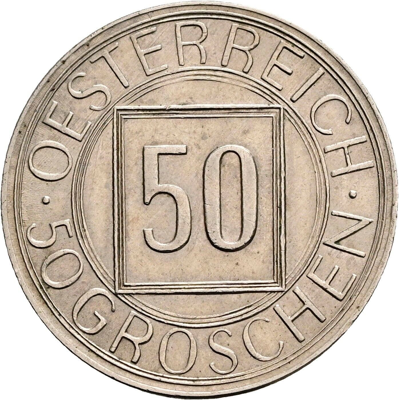 50 Groschen 1934 – Vorderseite