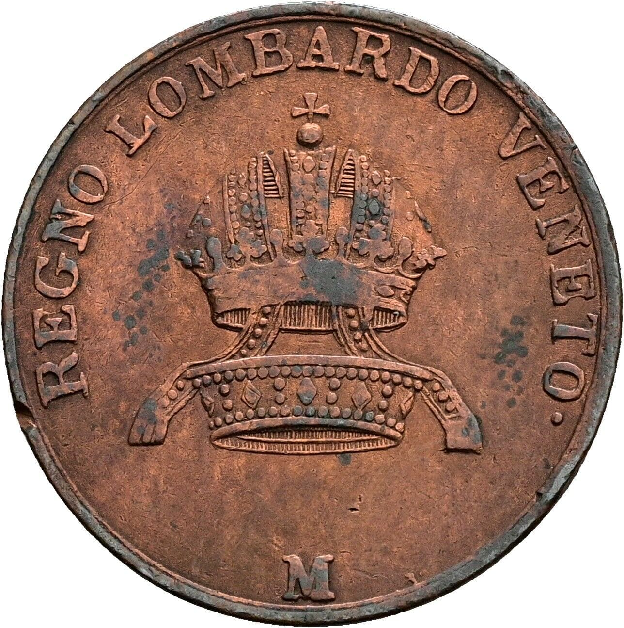 3 Centesimi Franz II.(I.) 1792-1835 1822 M, Mailand – Rückseite