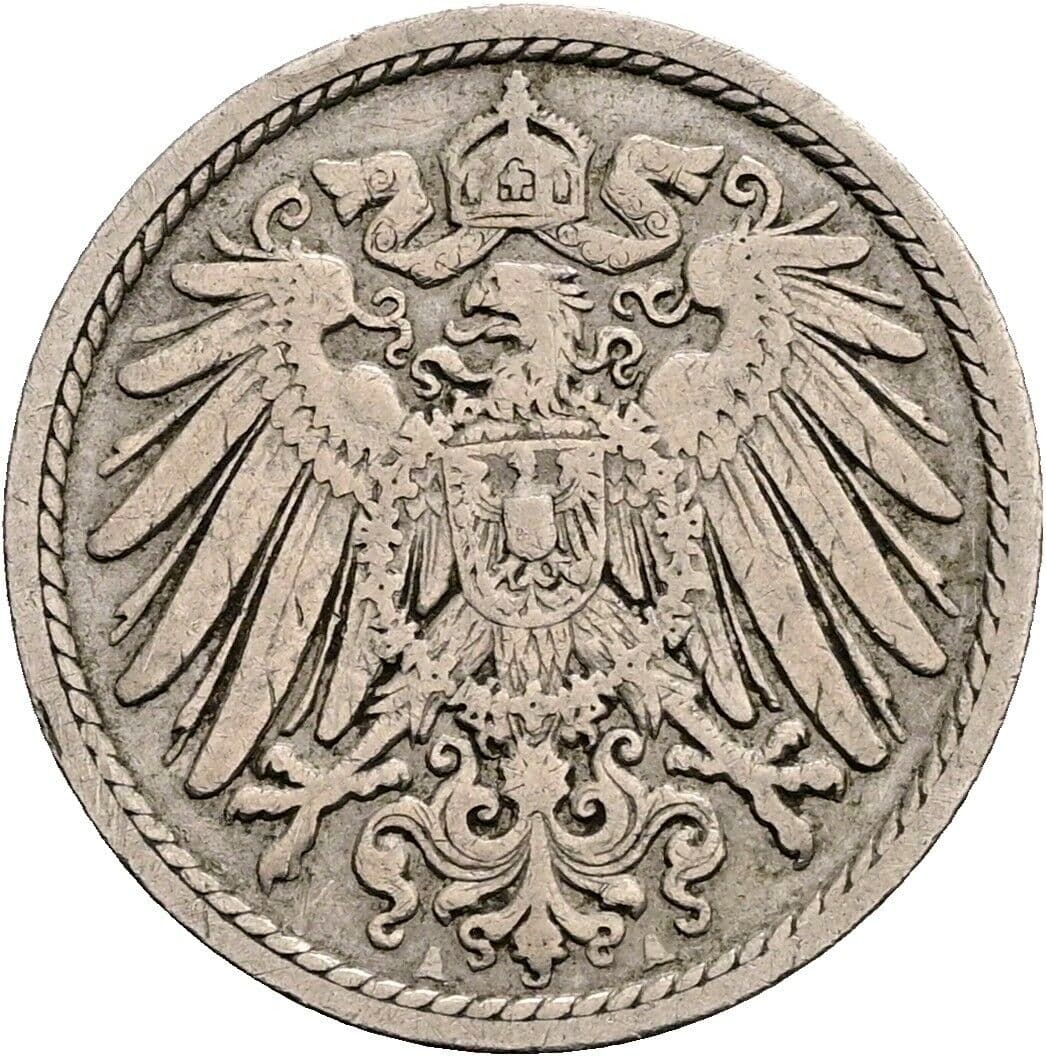 5 Pfennig 1902 A – Rückseite