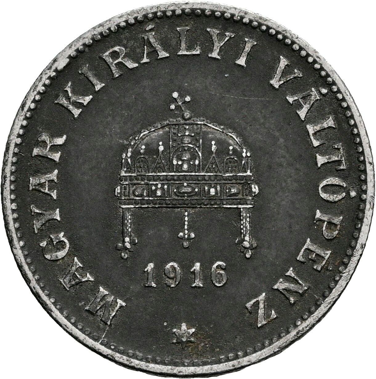 20 Filler Franz Joseph I. 1848-1916 1916 KB, Kremnitz – Rückseite