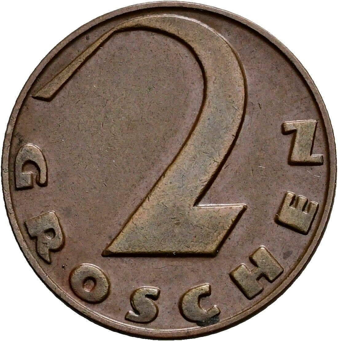 2 Groschen 1938 – Vorderseite