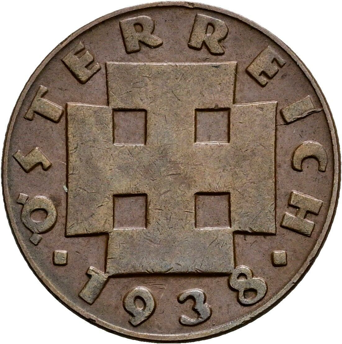 2 Groschen 1938 – Rückseite