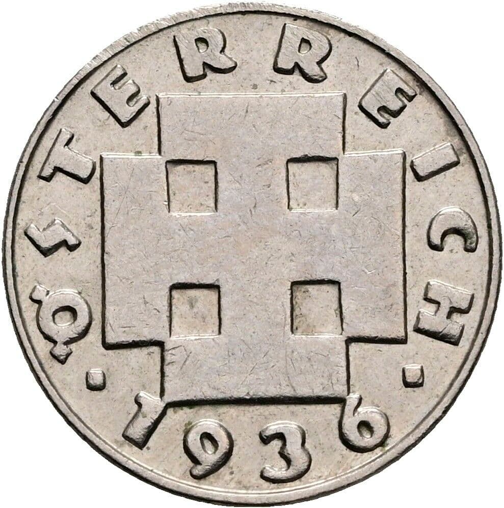5 Groschen 1936 – Rückseite