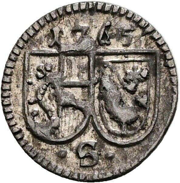 Pfennig Sigismund III. Schrattenbach 1765 – Vorderseite