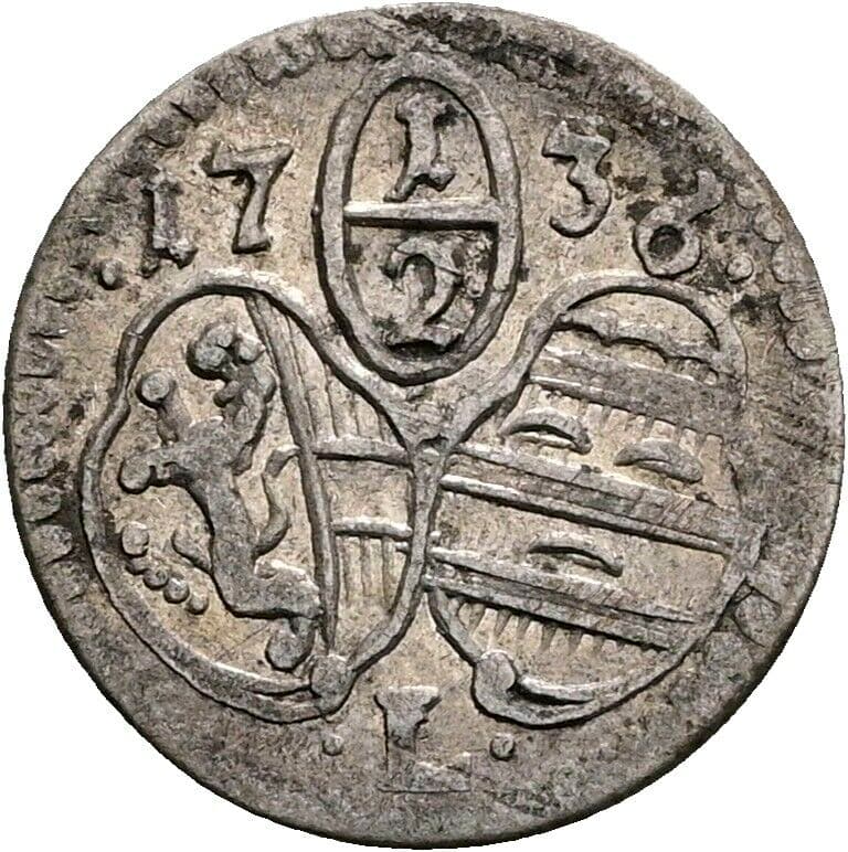 1/2 Kreuzer Leopold Anton von Firmian 1736 – Vorderseite