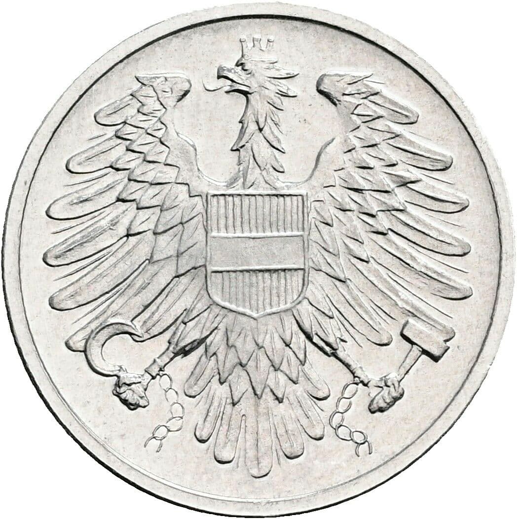 2 Groschen 1973 – Rückseite