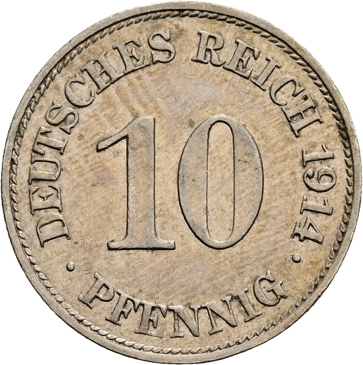 10 Pfennig 1914 E – Vorderseite