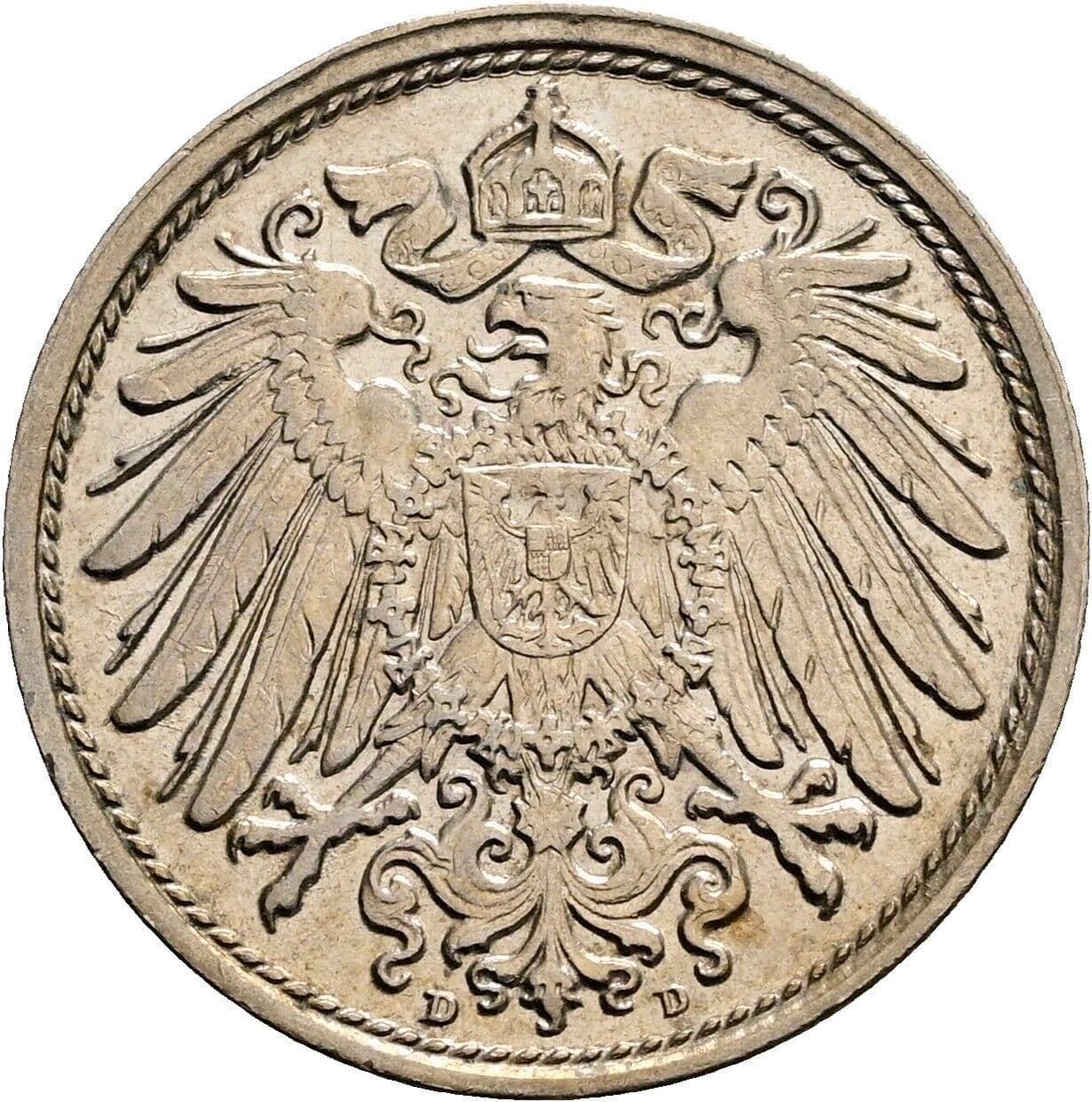 10 Pfennig 1911 D – Rückseite