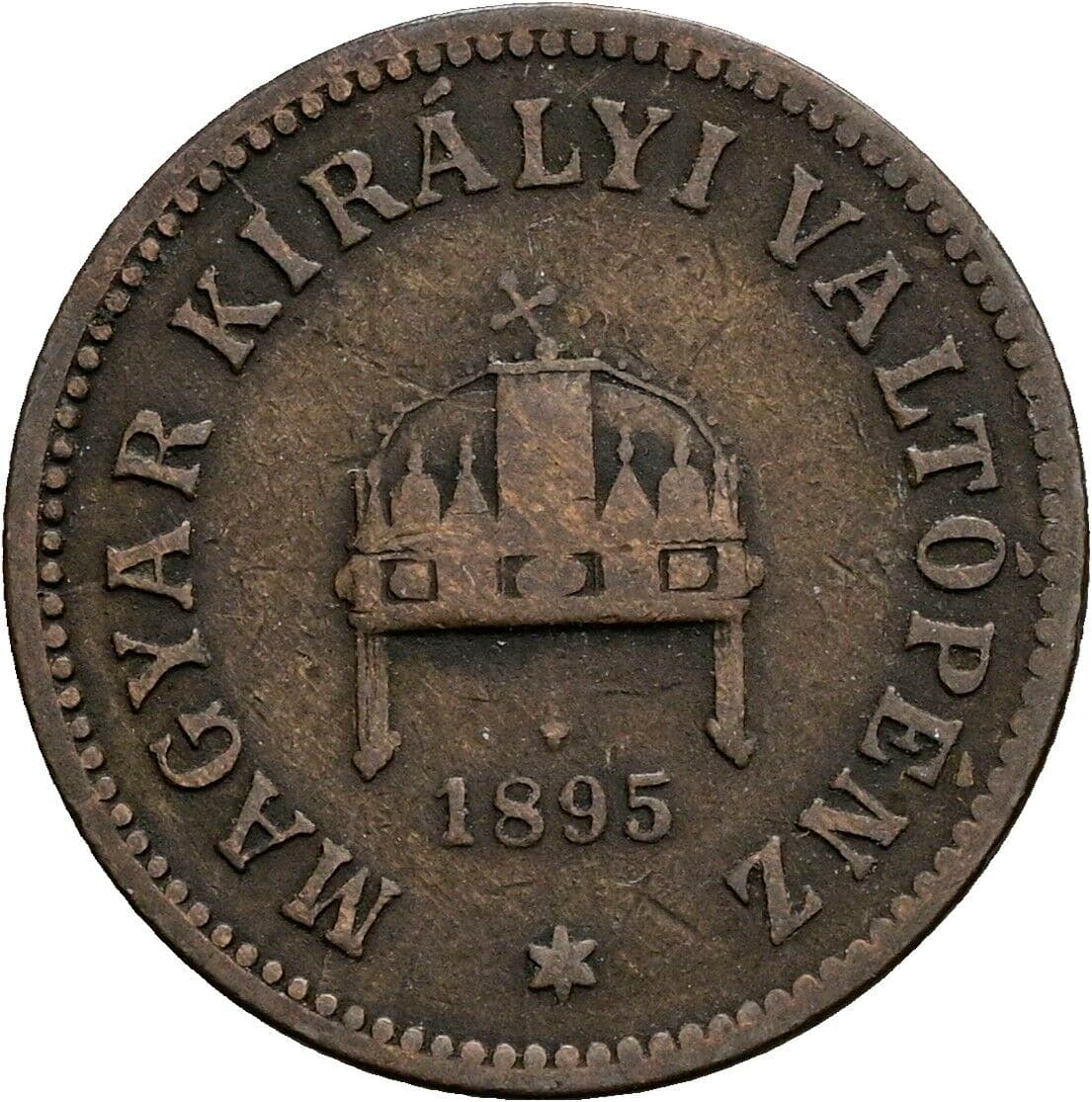 2 Filler Franz Joseph I. 1848-1916 1895 KB, Kremnitz – Rückseite