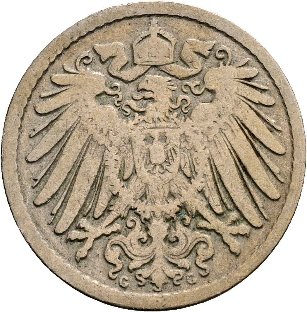 5 Pfennig 1892 G – Rückseite