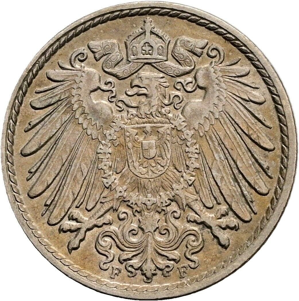 5 Pfennig 1914 F – Rückseite