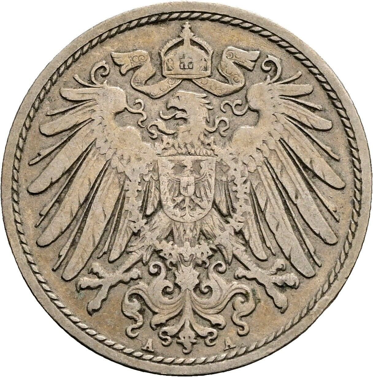 10 Pfennig 1901 A – Rückseite