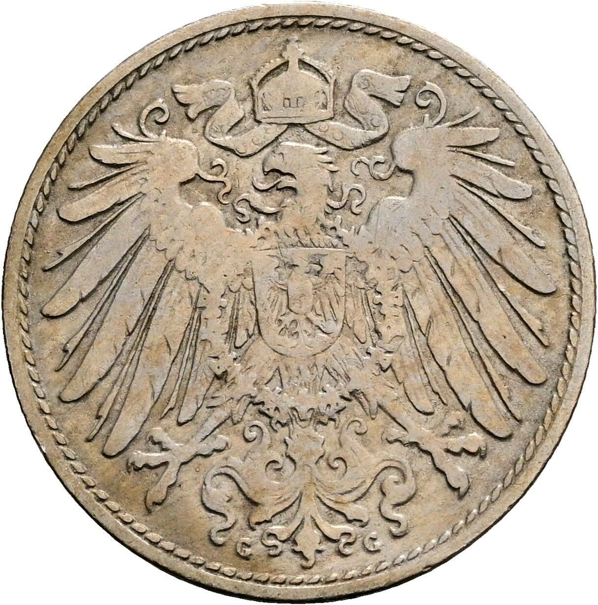 10 Pfennig 1898 G – Rückseite