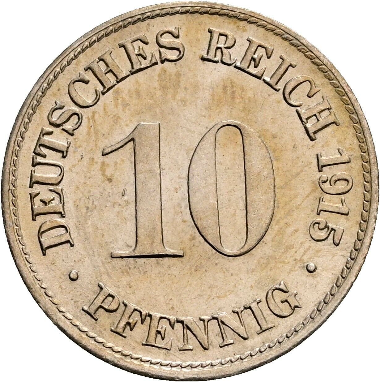 10 Pfennig 1915 D – Vorderseite