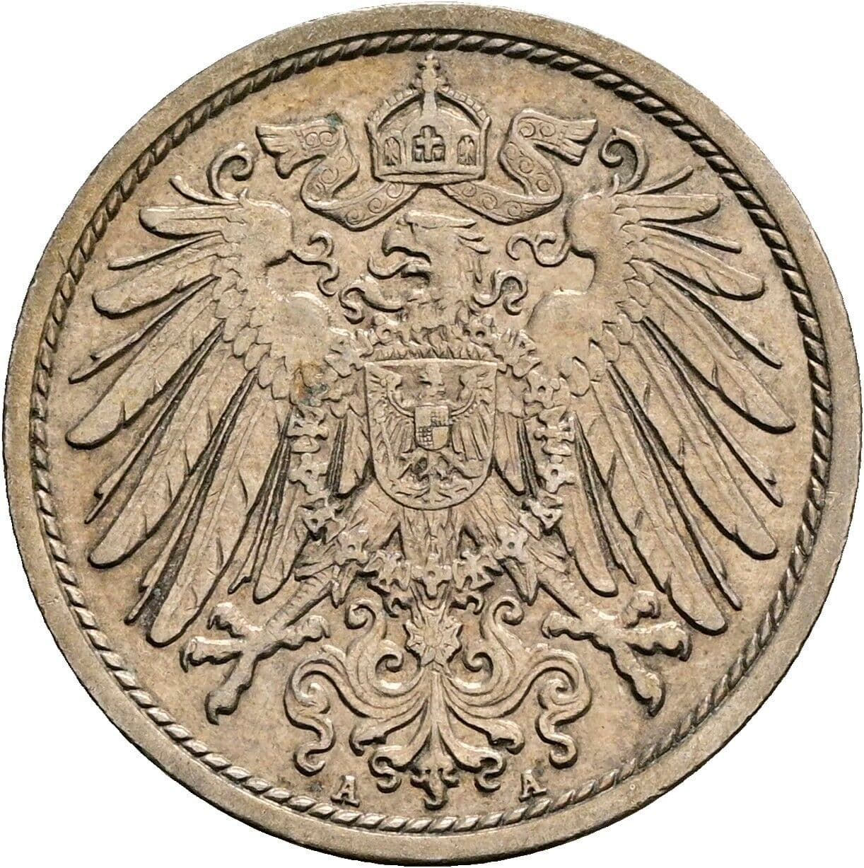 10 Pfennig 1912 A – Rückseite