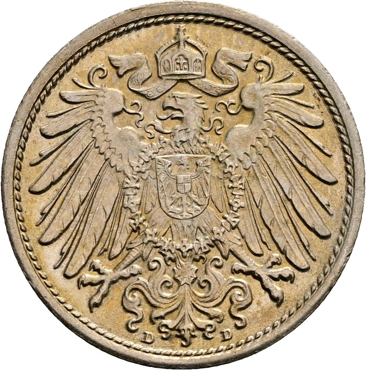 10 Pfennig 1915 D – Rückseite