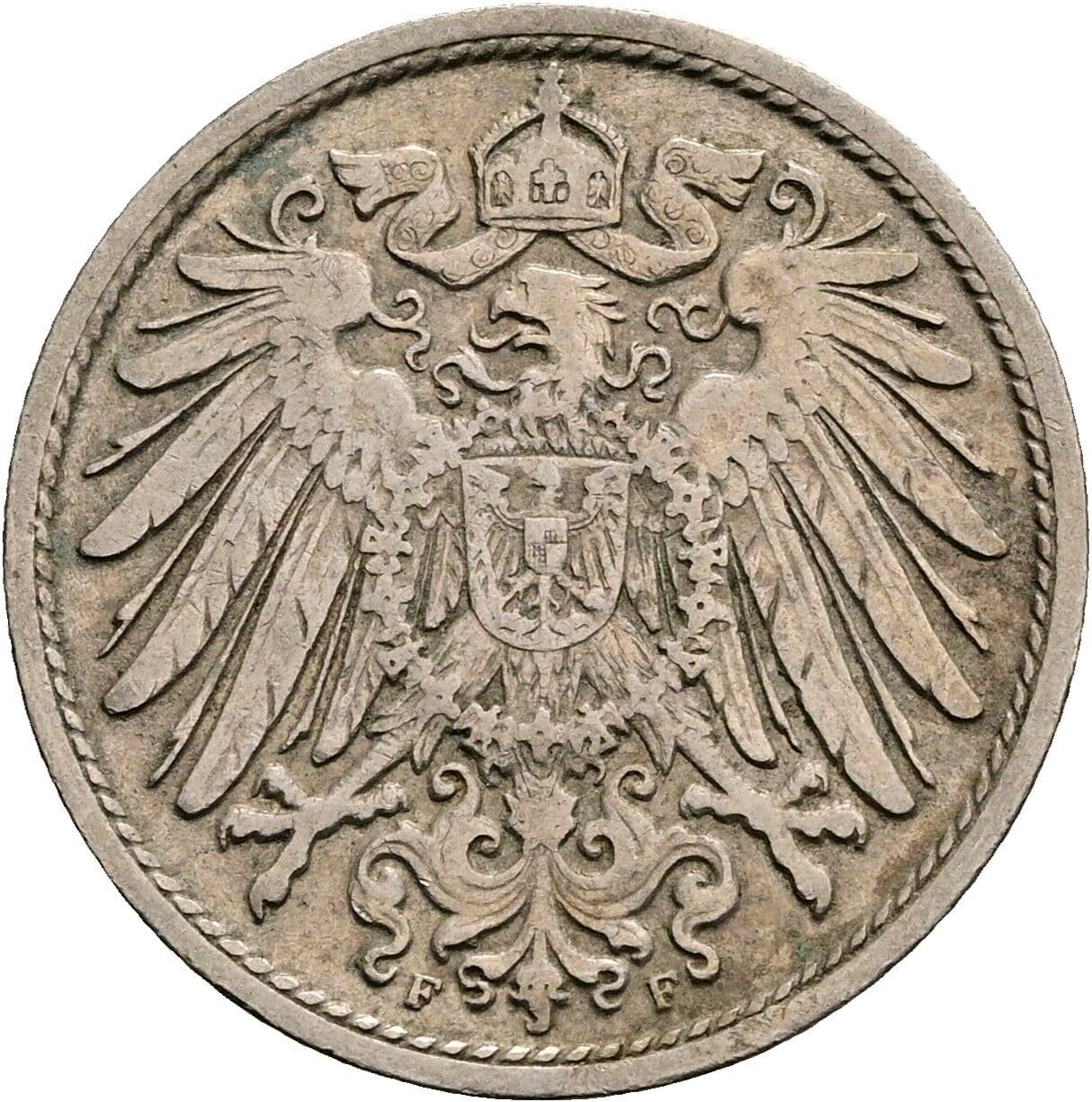10 Pfennig 1904 F – Rückseite