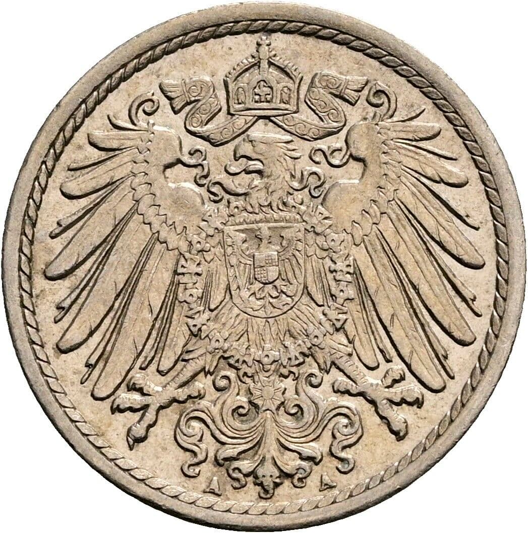 5 Pfennig 1914 A – Rückseite