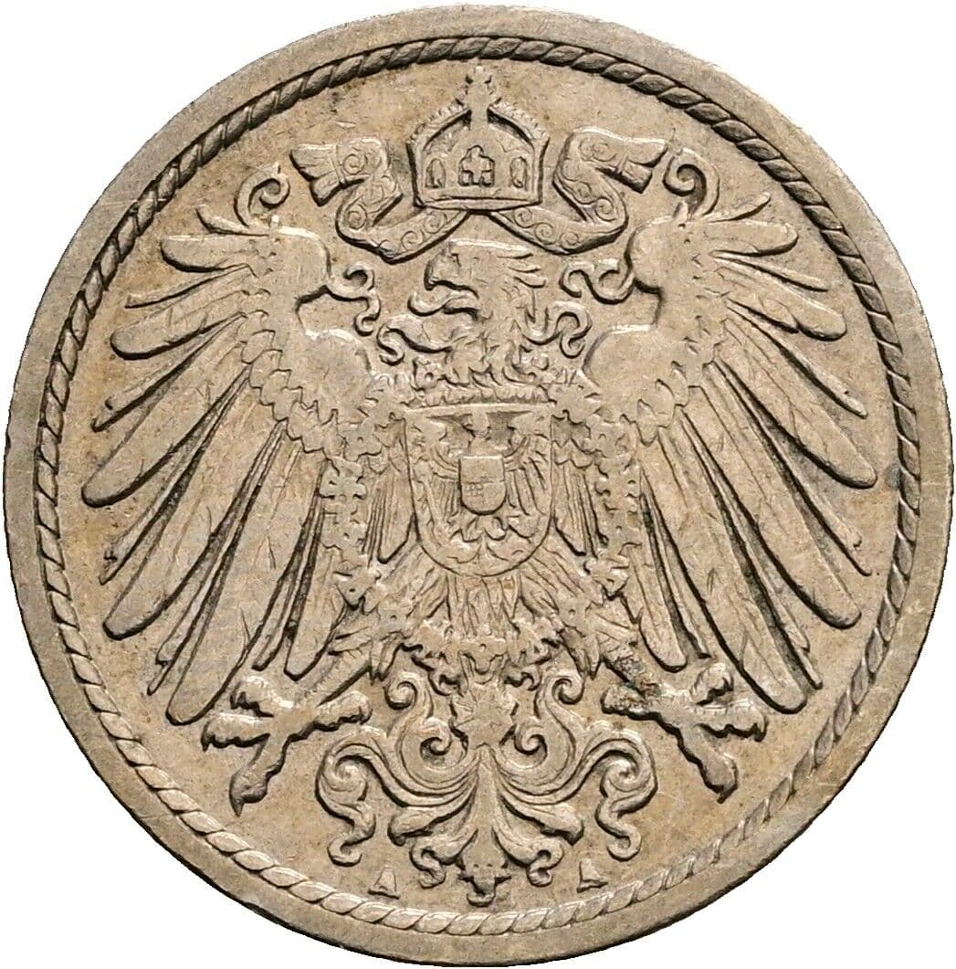 5 Pfennig 1906 A – Rückseite