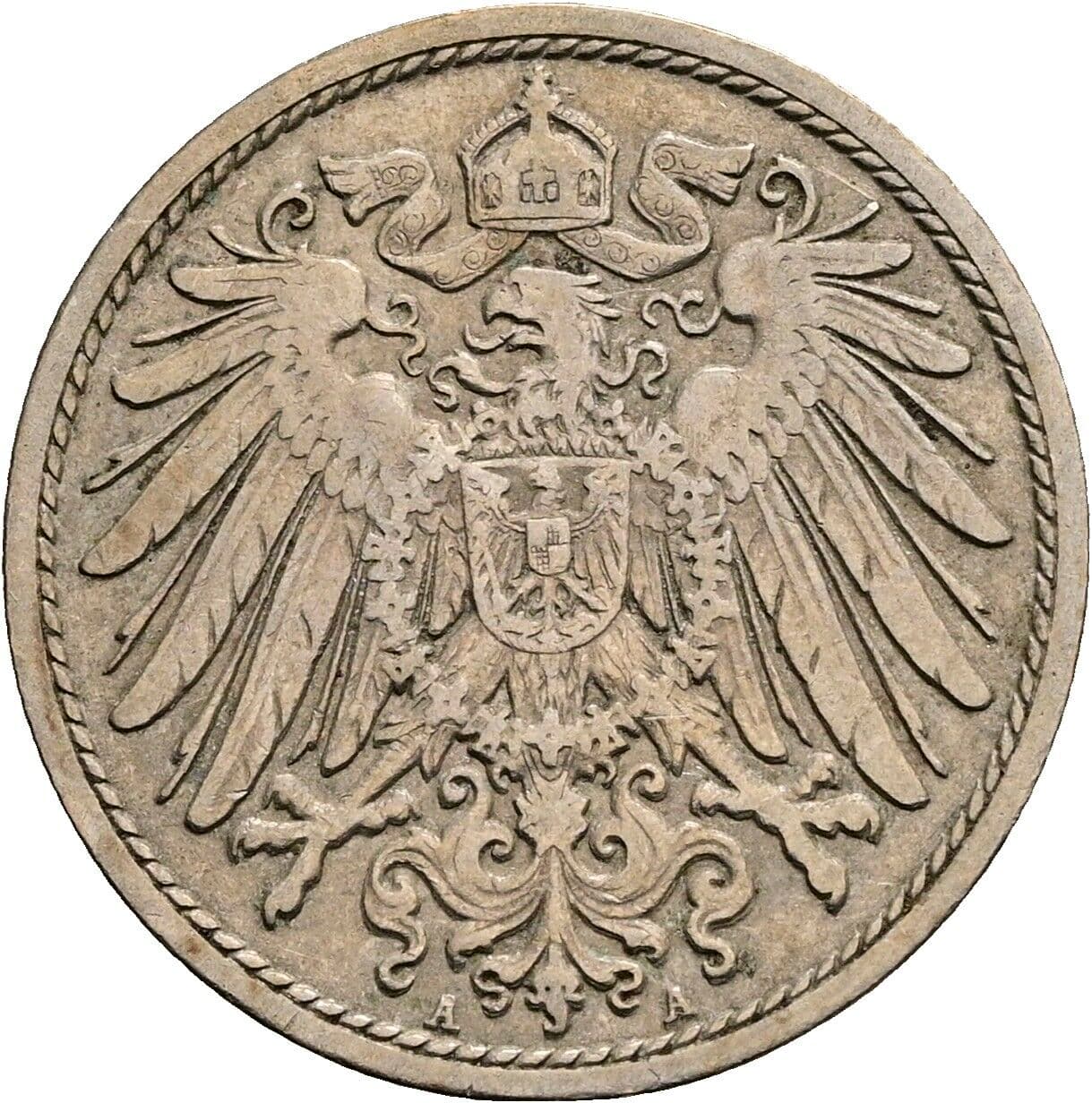 10 Pfennig 1905 A – Rückseite