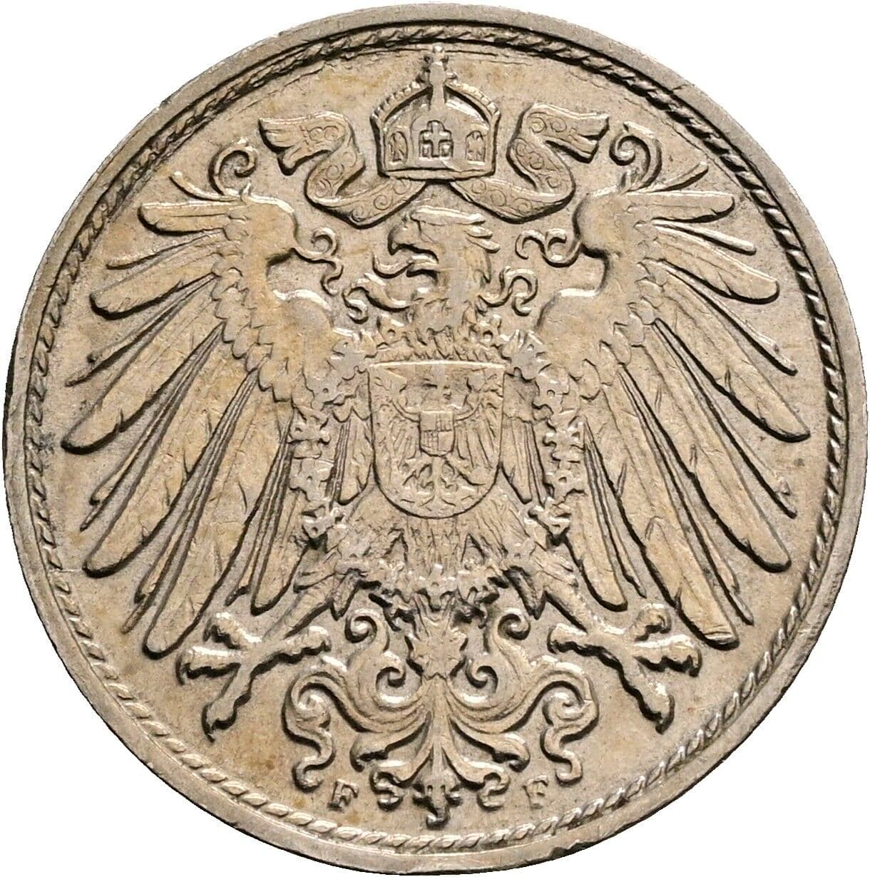 10 Pfennig 1914 F – Rückseite