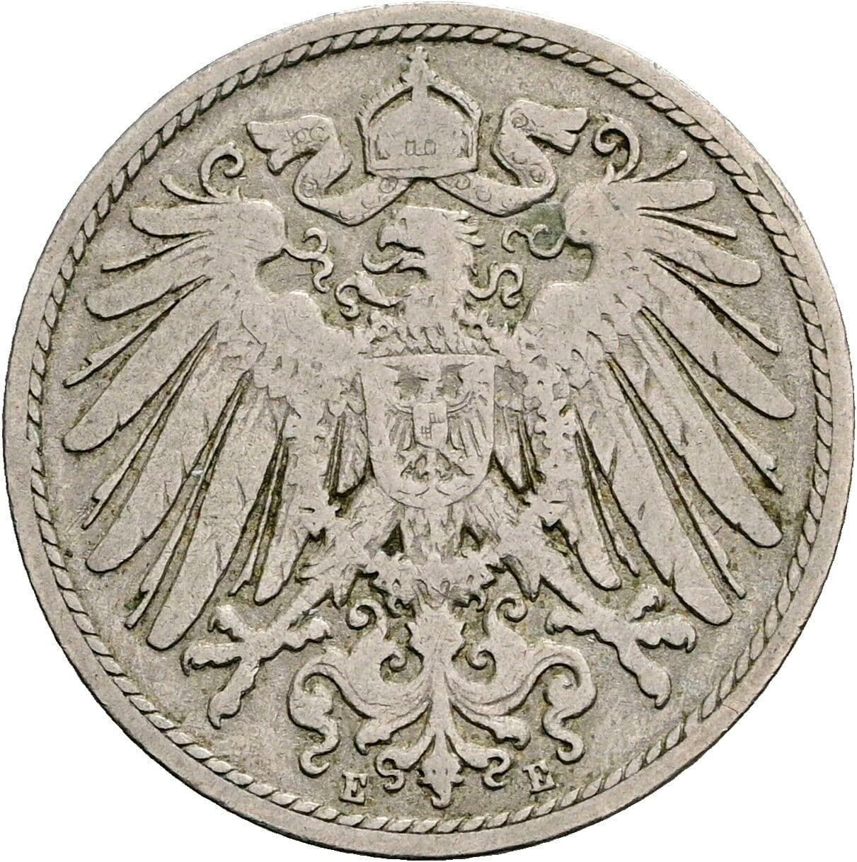 10 Pfennig 1893 E – Rückseite