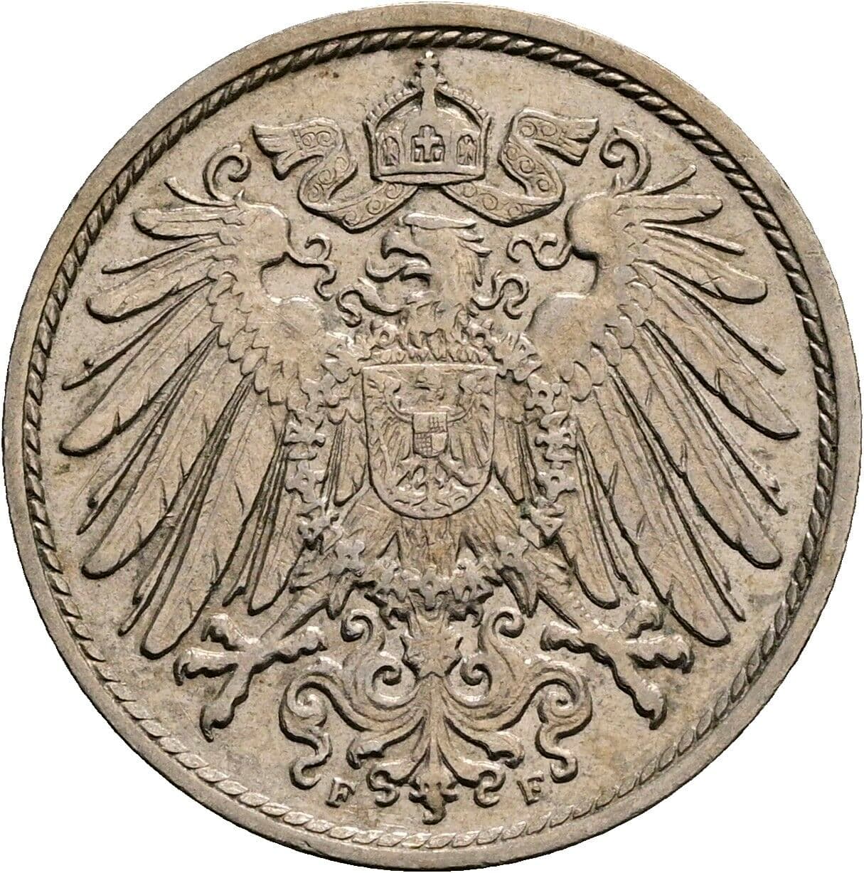 10 Pfennig 1911 F – Rückseite