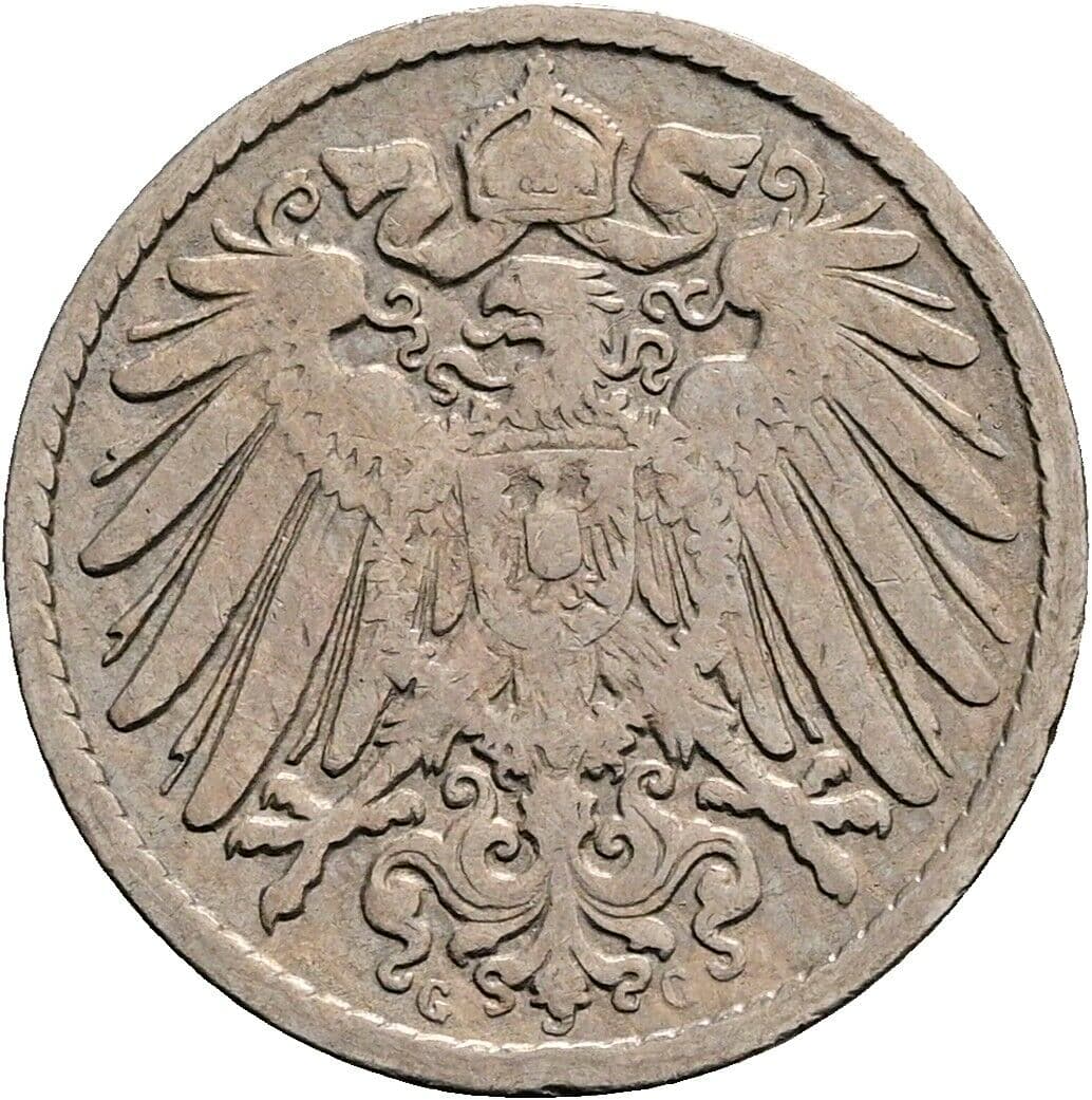 5 Pfennig 1893 G – Rückseite
