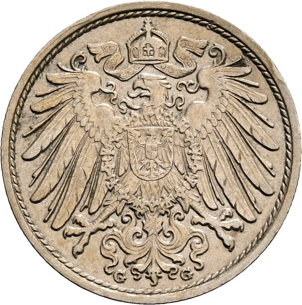 10 Pfennig 1911 G – Rückseite