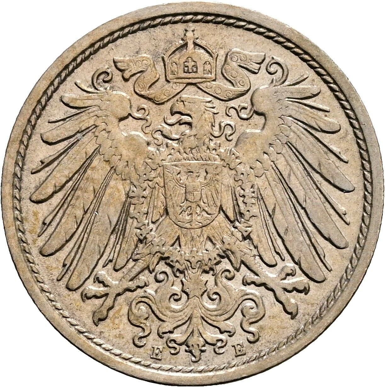 10 Pfennig 1911 E – Rückseite