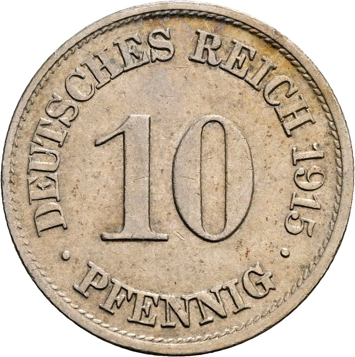 10 Pfennig 1915 A – Vorderseite